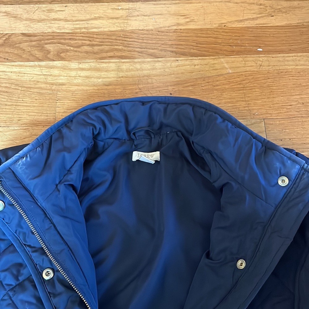 J Crew Factory navy quilted jacket - Picture 4 of 7